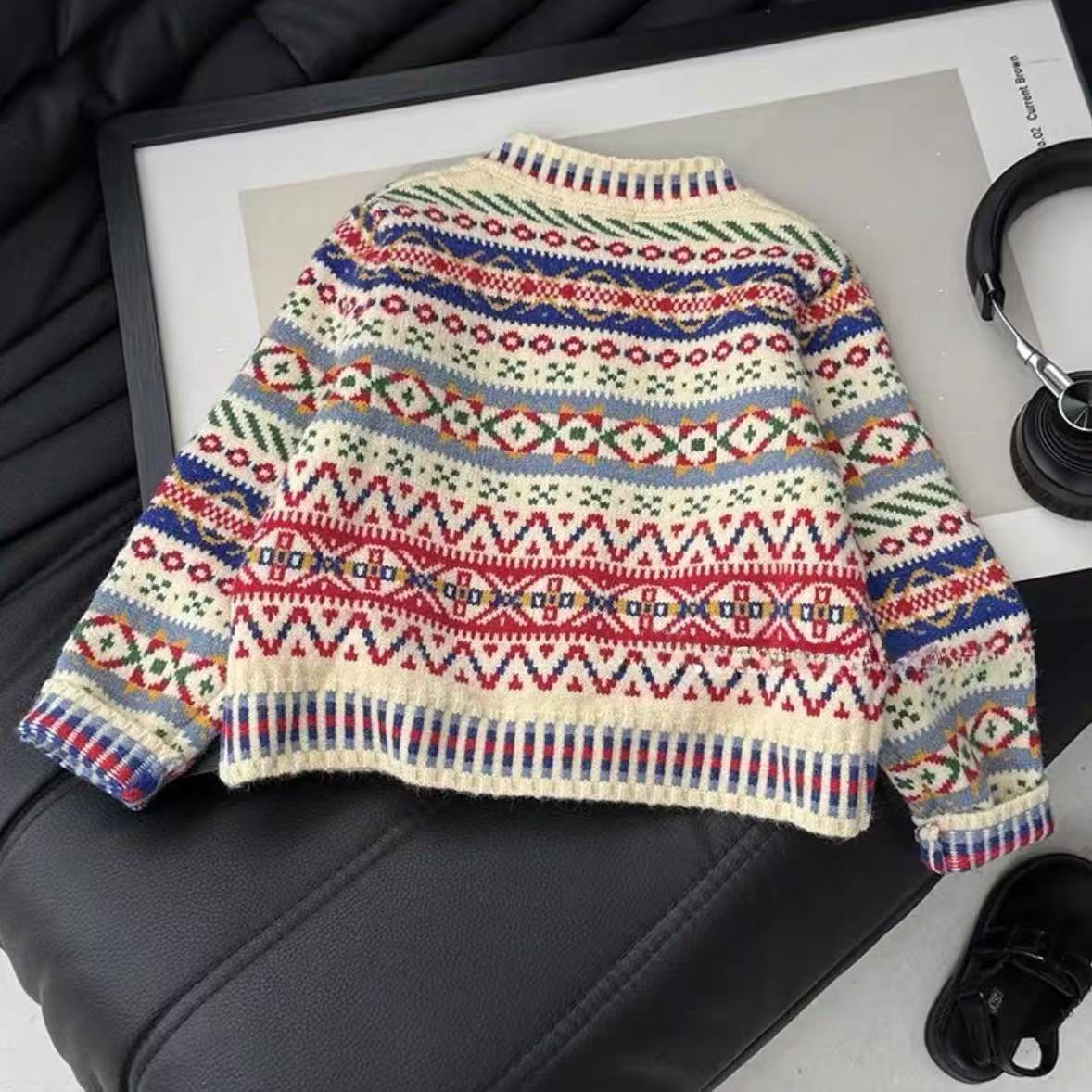 Girls Fashion Knitted Cardigan - Kids Ethnic Fashion ulasan dan harga