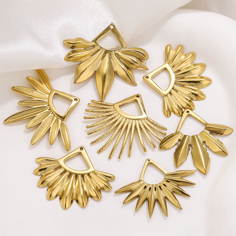 2pcs Stainless Steel Fan Shape - Ethnic Fashion Jewellery ulasan dan harga