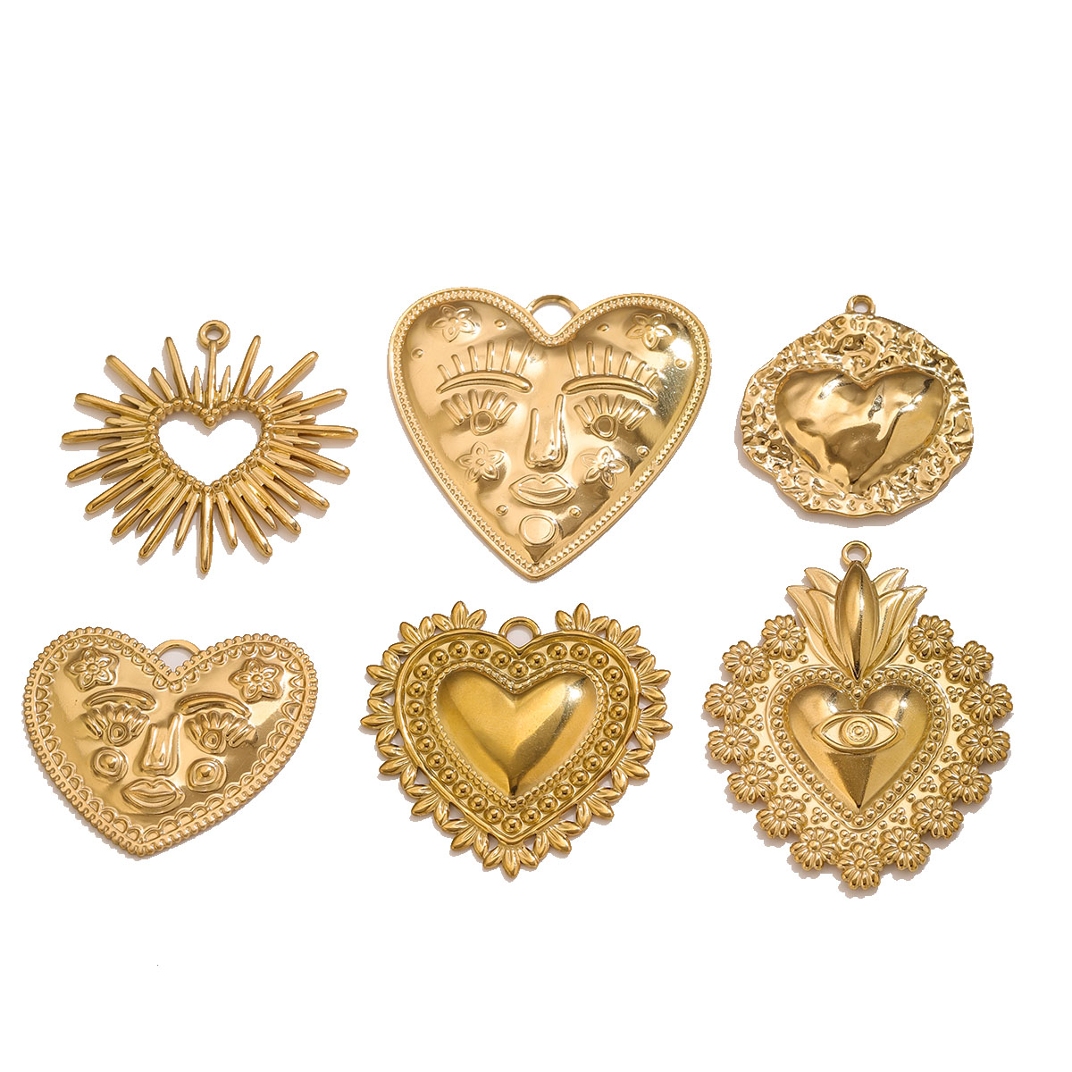 5Pcs PVD Gold Stainless Steel  - Ethnic Fashion Jewellery ulasan dan harga