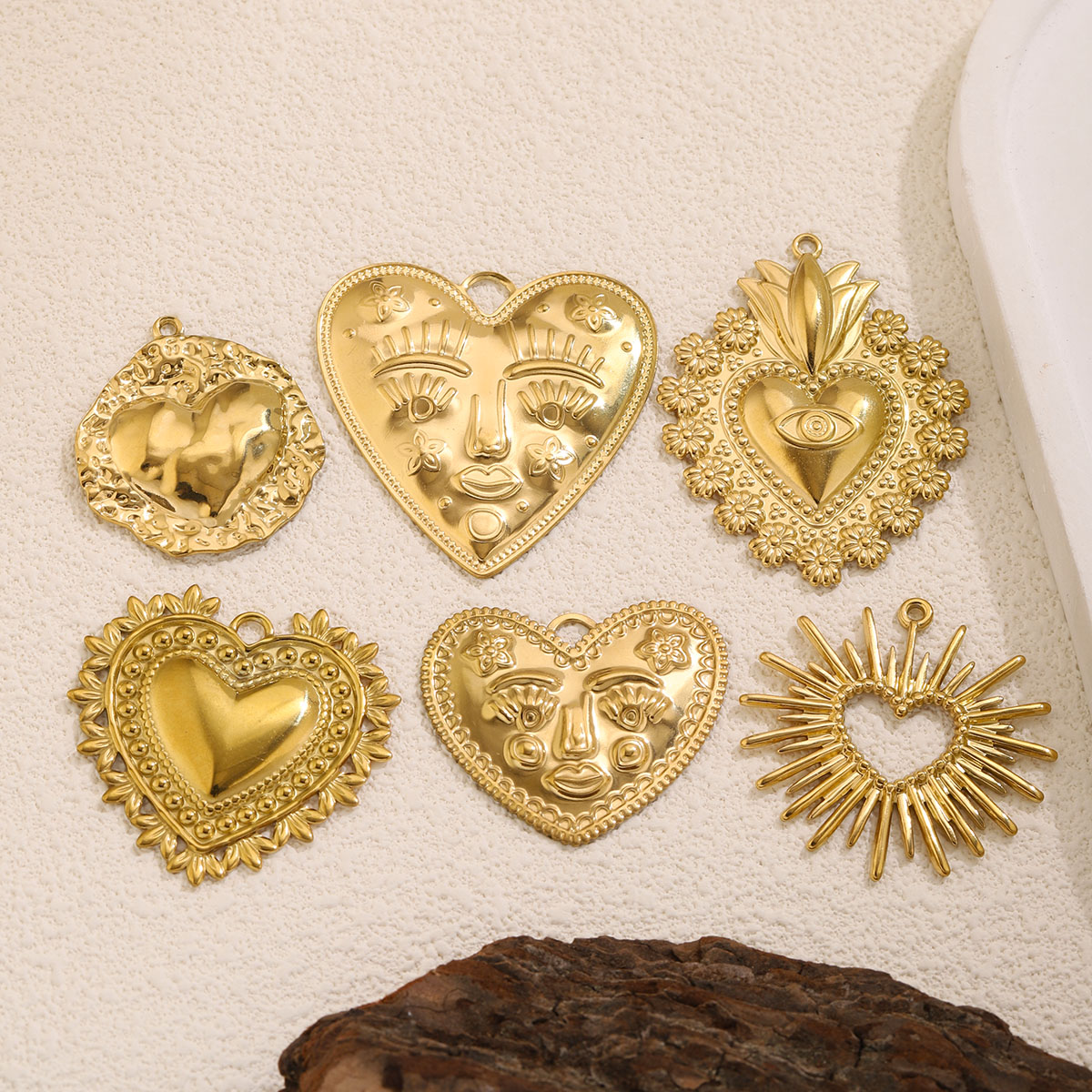 5Pcs PVD Gold Stainless Steel  - Ethnic Fashion Jewellery ulasan dan harga