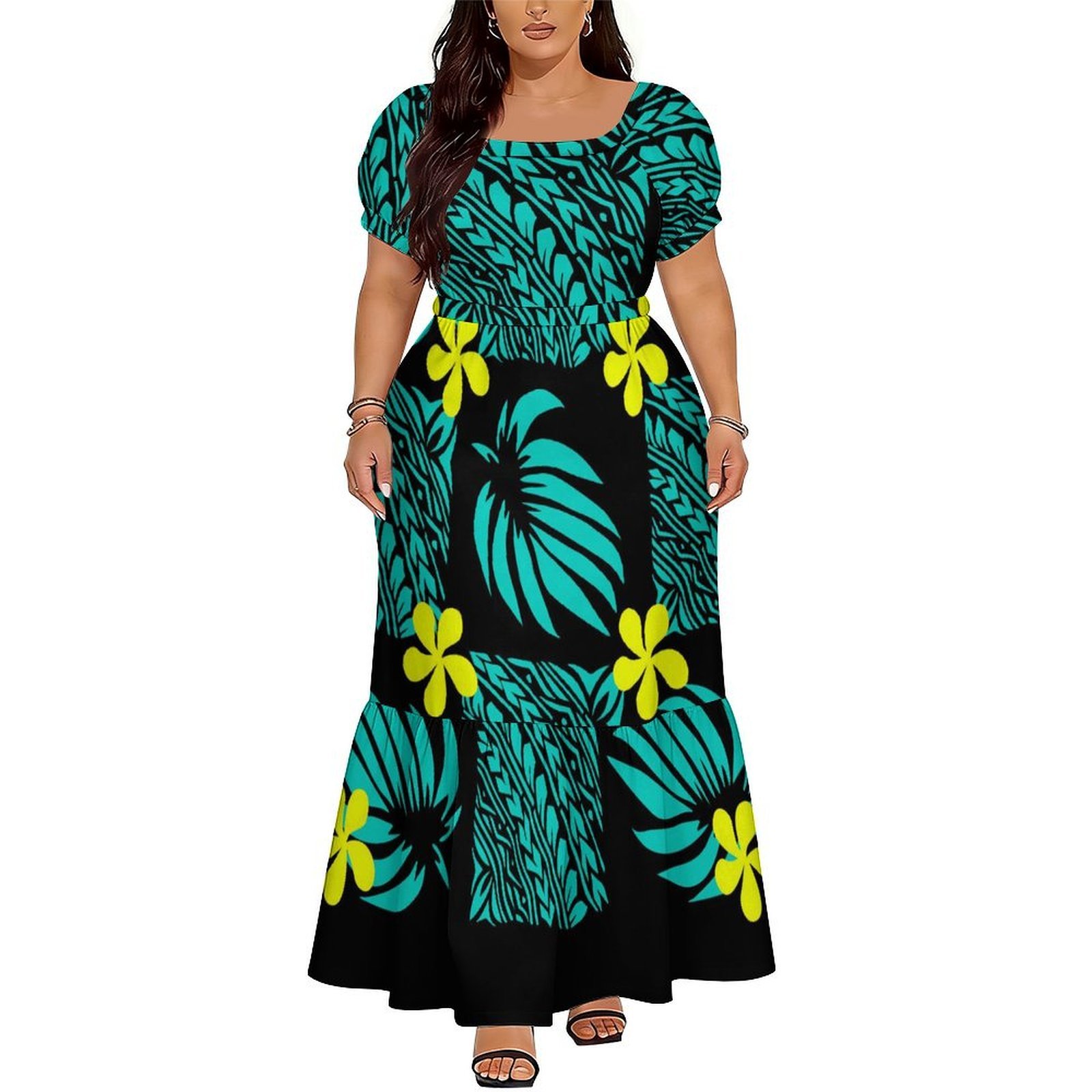Polynesian Island Long Dress S - Ethnic Clothing & Online Fashion Store Khaadi Uk ulasan dan harga