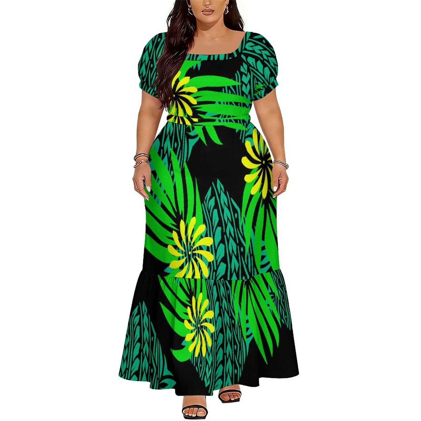 Polynesian Island Long Dress S - Ethnic Clothing & Online Fashion Store Khaadi Uk ulasan dan harga